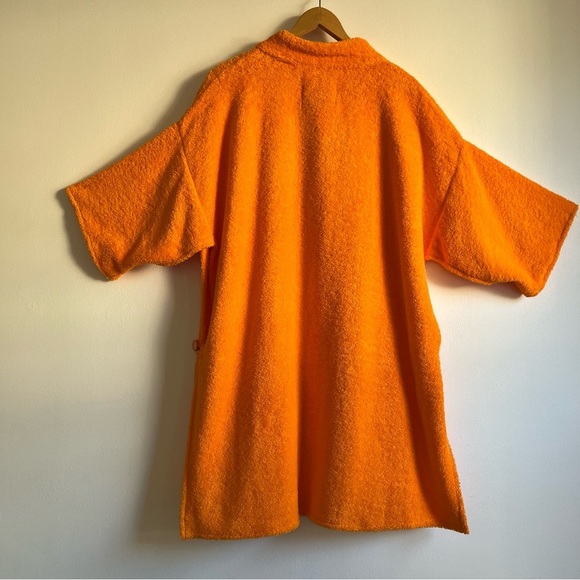 La Veste Ship Wheel Kimono Towel Dress in Orange - Picture 13 of 16